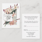 Verwijzing Dank u  roze plakkie (Voorkant / Achterkant)