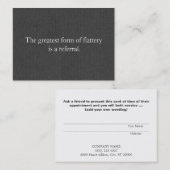 Verwijzing Kaart Professionele Ondernemer Grijs (Voorkant / Achterkant)