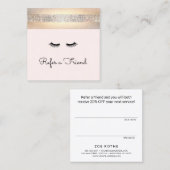 Verwijzing naar de goudroze Eyelash-uitbreidingen (Voorkant / Achterkant)