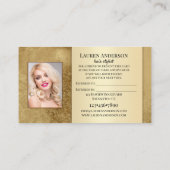 Verwijzing naar de haar-lijst van uw fotoportfolio visitekaartje (Achterkant)