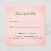 Verwijzing naar links met handmatige, minimale han vierkante visitekaartje (Achterkant)