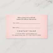 Verwijzing naar links met handmatige, minimale han visitekaartje (Achterkant)