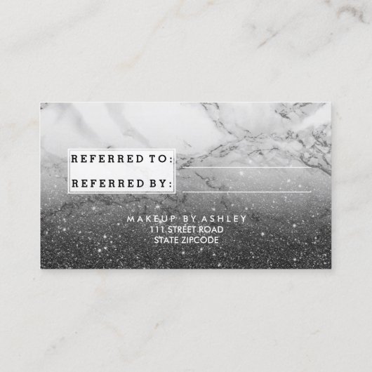 Verwijzing naar moderne typografie zwarte glitter  (Achterkant)