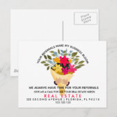 Verwijzing naar onroerend goed Flowers Aankondigin Aankondigingskaart (Voorkant / Achterkant)