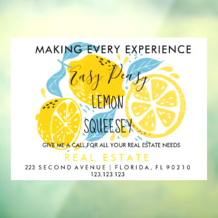 Verwijzing naar onroerend goed LEMON Aankondiging  Raamsticker