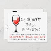 Verwijzing naar onroerend goed sip horay Aankondig Aankondigingskaart (Voorkant / Achterkant)