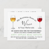 Verwijzing naar onroerend goed wijn Aankondiging (Voorkant / Achterkant)