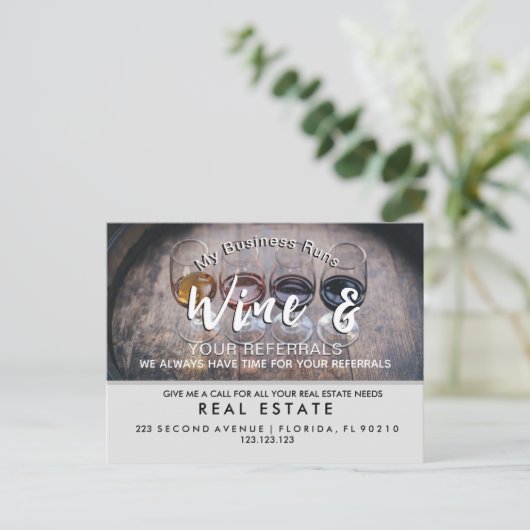 Verwijzing naar onroerend goed wijn Aankondiging (Staand voorkant)