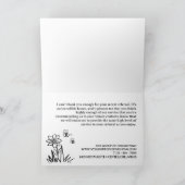 Verwijzing naar zwarte en witte creatieve client bedankkaart (Binnen)