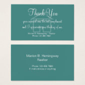 Verwijzing onroerend goed Hartelijk dank Visitekaartje (Voorkant /achterkant)