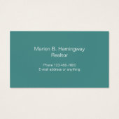 Verwijzing onroerend goed Hartelijk dank Visitekaartje (Achterkant)