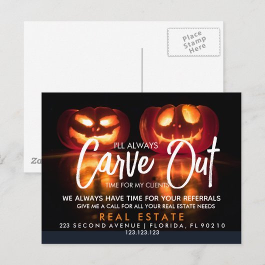 verwijzing onroerend goed pumpkin Aankondiging (Voorkant / Achterkant)