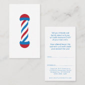 verwijzing van de barberwinkel (Voorkant / Achterkant)