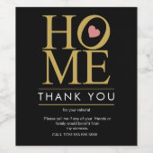 Verwijzing Vastgoed Bedankt Zakelijk  Wijnlabel Wijn Etiket (Enkel label)