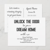 Verwijzing Vastgoed Marketing Verkoop PO Briefkaart (Voorkant / Achterkant)