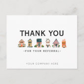 Verwijzing vastgoedmarketing Hartelijk dank Briefkaart (Voorkant)