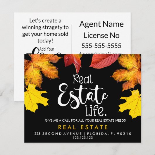 Verwijzingen HERFST onroerend goed Aankondiging (Voorkant / Achterkant)