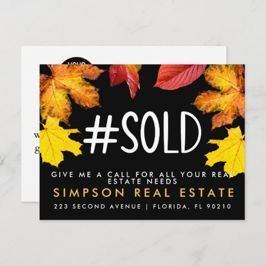 Verwijzingen HERFST onroerend goed Aankondiging (Voorkant / Achterkant)