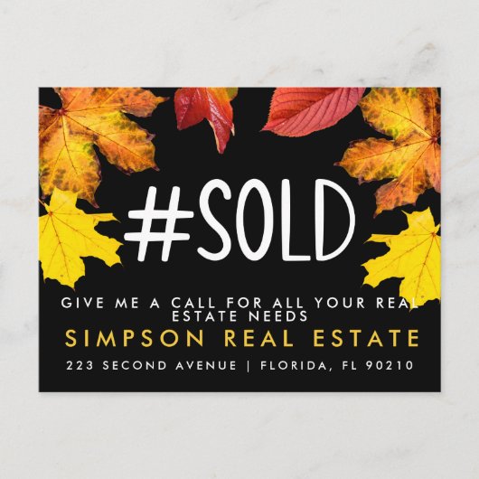 Verwijzingen HERFST onroerend goed Aankondiging (Voorkant)