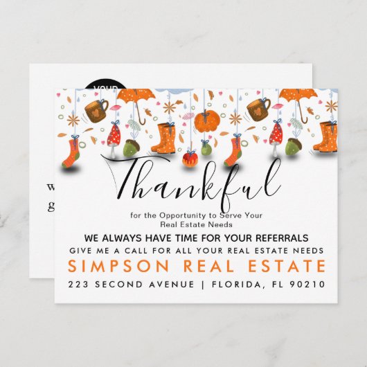 Verwijzingen HERFST onroerend goed Aankondiging (Voorkant / Achterkant)