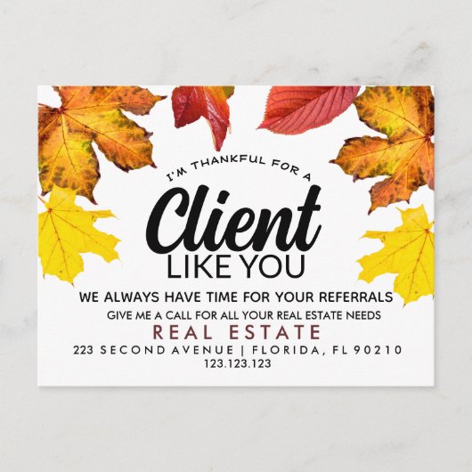 Verwijzingen HERFST onroerend goed Aankondiging (Voorkant)