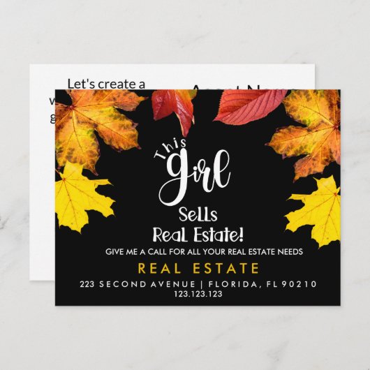 Verwijzingen HERFST onroerend goed Aankondiging (Voorkant / Achterkant)