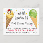 verwijzingen onroerend goed ijsje aankondigingskaart (Voorkant)