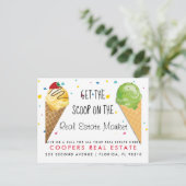 verwijzingen onroerend goed ijsje aankondigingskaart (Staand voorkant)