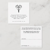 verwijzingshartelijn vierkant aanbevelingskaartje (Voorkant / Achterkant)