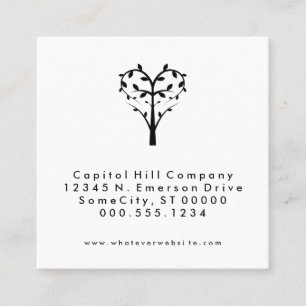 verwijzingshartelijn vierkant aanbevelingskaartje