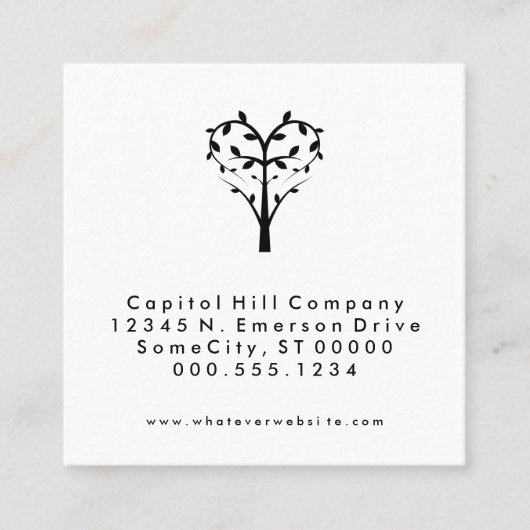 verwijzingshartelijn vierkant aanbevelingskaartje (Voorkant)