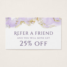 verwijzingskaart lavender inkt