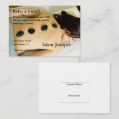 verwijzingskaart met massageijten aanbevelingskaartje (Voorkant / Achterkant)