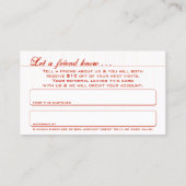 verwijzingskaart met vergif lippen aanbevelingskaartje (Achterkant)