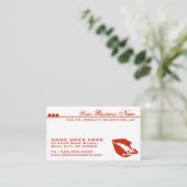 verwijzingskaart met vergif lippen aanbevelingskaartje (Staand voorkant)