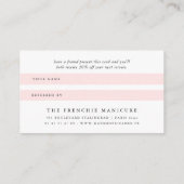 Verwijzingskaart voor elegante blush roze penseels aanbevelingskaartje (Achterkant)