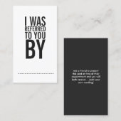 Verwijzingskaart voor oude typografie aanbevelingskaartje (Voorkant / Achterkant)