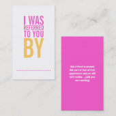 Verwijzingskaart voor oude typografie Beauty Salon Aanbevelingskaartje (Voorkant / Achterkant)