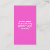 Verwijzingskaart voor oude typografie Beauty Salon Aanbevelingskaartje (Achterkant)