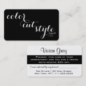 Verwijzingskaart voor vetzout - knipkleurstijl her aanbevelingskaartje (Voorkant / Achterkant)