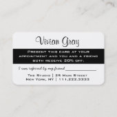 Verwijzingskaart voor vetzout - knipkleurstijl her aanbevelingskaartje (Achterkant)