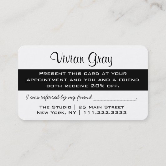 Verwijzingskaart voor vetzout - knipkleurstijl her aanbevelingskaartje (Achterkant)