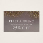 verwijzingskaart voor vloeibare glitter visitekaartje (Voorkant)