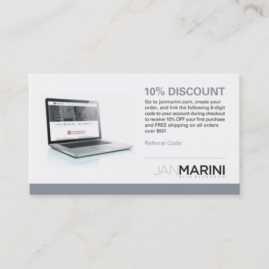 Verwijzingskaart wederverkoper aanbevelingskaartje (Voorkant)