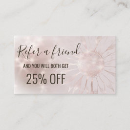 verwijzingskaart zonnebloem visitekaartje