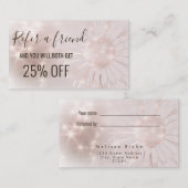 verwijzingskaart zonnebloem visitekaartje (Voorkant / Achterkant)