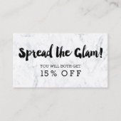 Verwijzingskaartglazuur moderne zwarte typografisc aanbevelingskaartje (Voorkant)