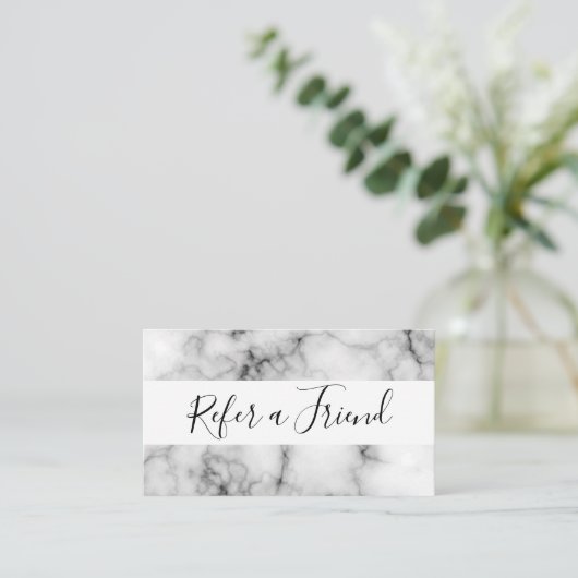 verwijzingsmarmer aanbevelingskaartje (Staand voorkant)