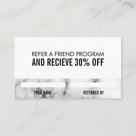 verwijzingsmarmer aanbevelingskaartje (Achterkant)