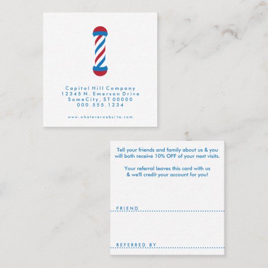 verwijzingsplein aanbevelingskaartje (Voorkant / Achterkant)